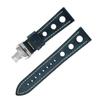 Retro Farbwechselnde Erste Schicht Öl Wachs Lederarmband Schmetterlingsverschluss Uhr, Einfach zu Installieren 22mm Kalbsleder Dünnes Armband