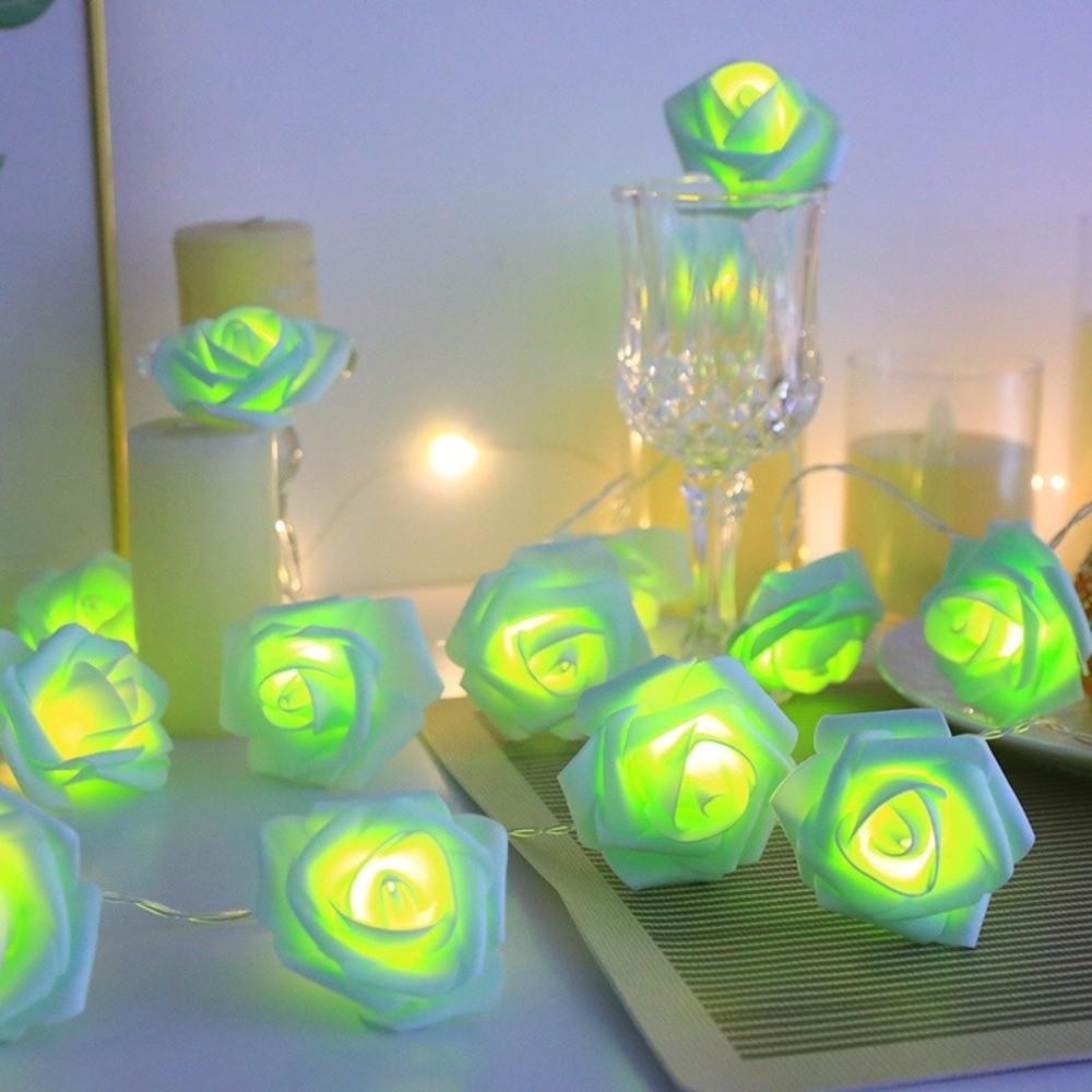 Romantic LED Rose String Lights 1.5/3 M Flower Garland Rose Flower Lights 10/20 LED Warm White Fairy Lights Bedroom Decor
