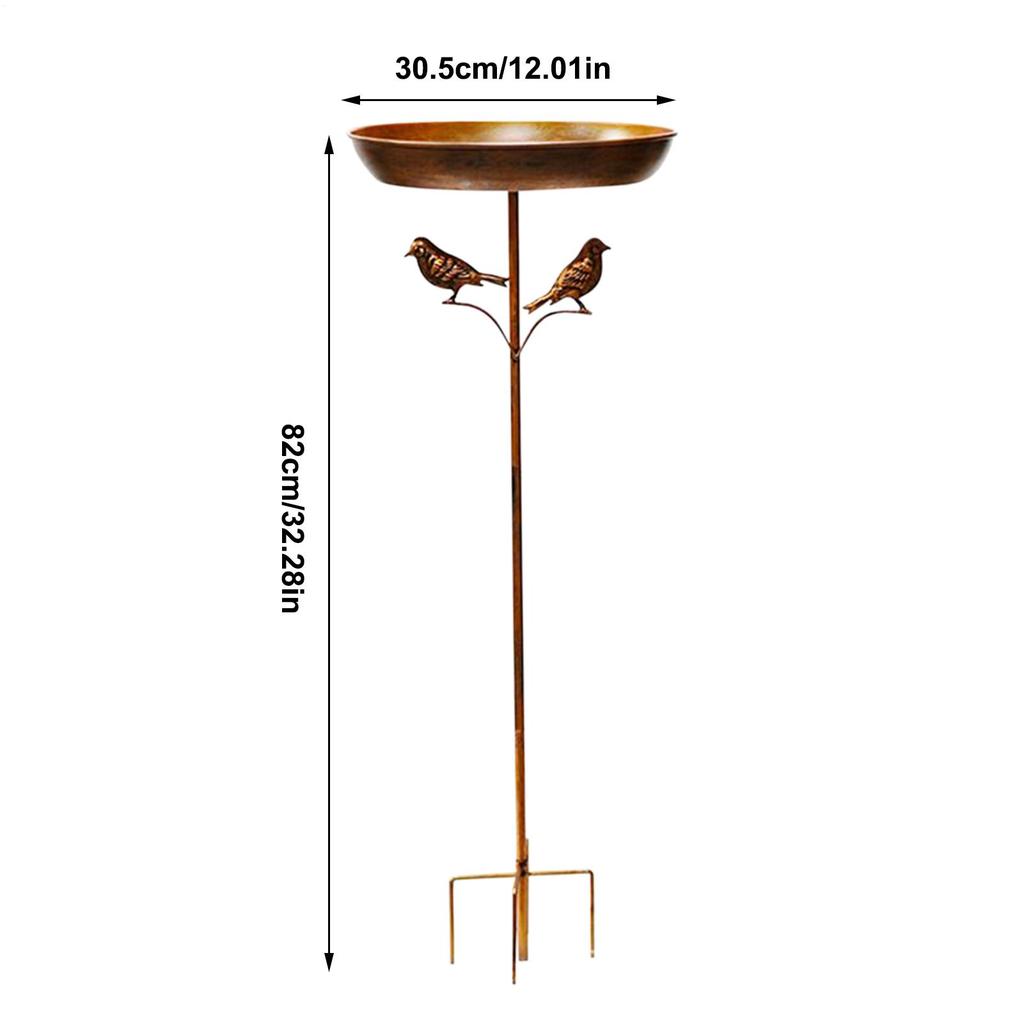 Standing Bird Bath Standing Birdfeeders for Yard Decor Metal Bird Bath Feeder Rustproof 32.28-Inch Tall for Garden Patio Yard