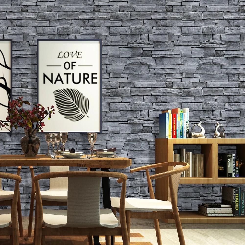 Stone Peel and Stick Wallpaper Decoration Stone Wallpaper Self-Adhesive Wall Paper for Home Decor TV Wall Easy To Peel Stick