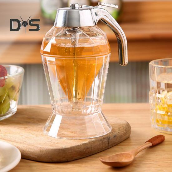 2/3Pcs Distribuidores de xarope de bordo Frascos de mel com design de alça de suporte Grande capacidade Sem BPA Sem gotejamento Suportes de mel