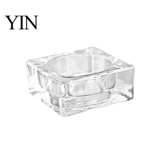 Transparent Glass Tealight Holder Flower Holder, Plum Blossom Candle Bump Resistant for Home Party Decor, Wedding Table Centerpiece Decorative