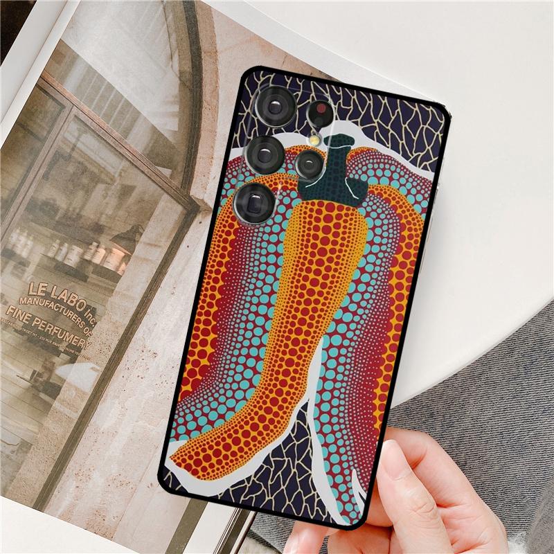 Yayoi Kusama Pumpkin Art Phone Case For Samsung Galaxy S23 S22 Ultra Note 20 Note 10 S8 S9 S10 Plus S20 FE S21 Ultra