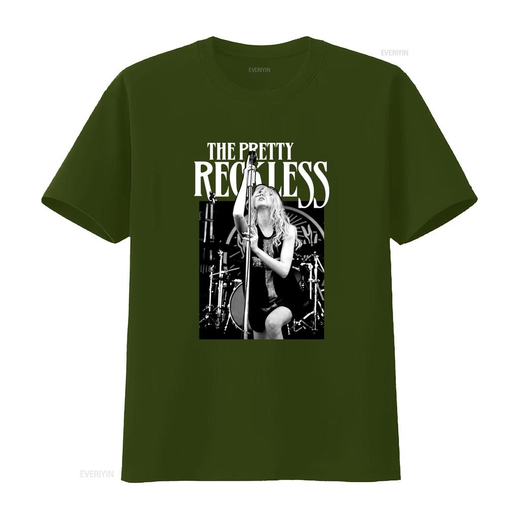 The Pretty Reckless Band Rock Americana Maglietta Nera Stampa Performance Concerto vintage Lavata Morbida Comoda Alla Moda Casual