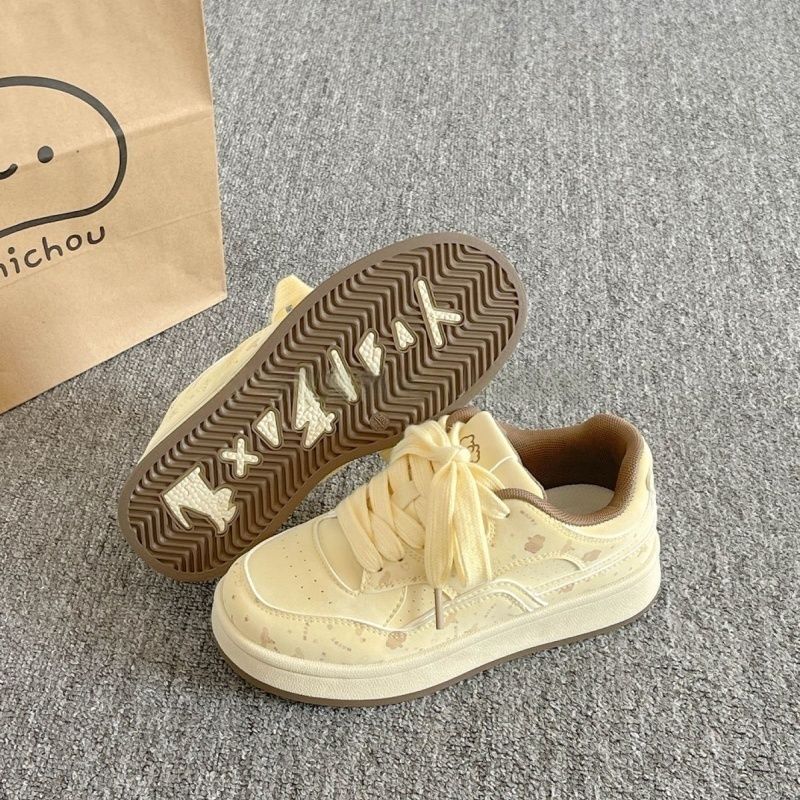 22 новые осенние нишевые платформенные кеды ins board shoes bread shoes студенческий стиль 35