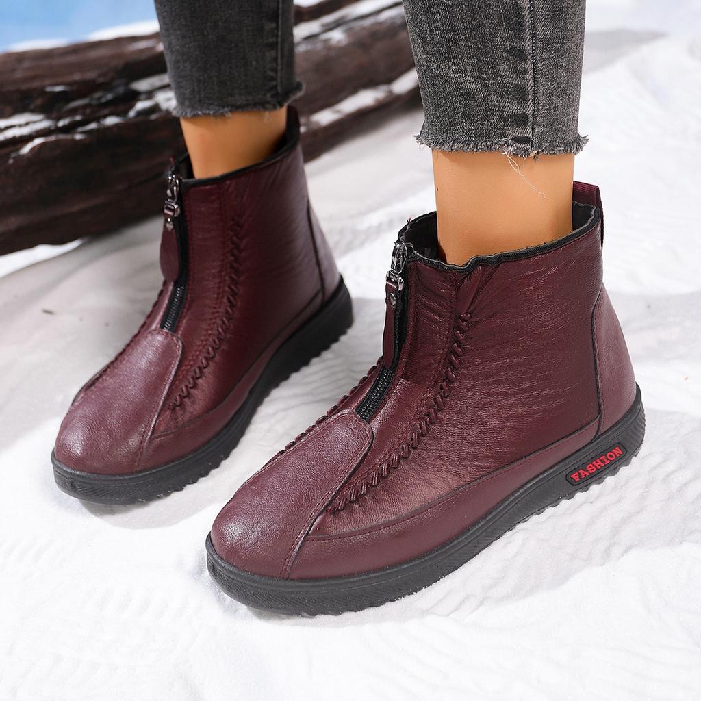 Middle Aged And Elderly Women's Shoes With Winter Velvet And Thick Warm Boots