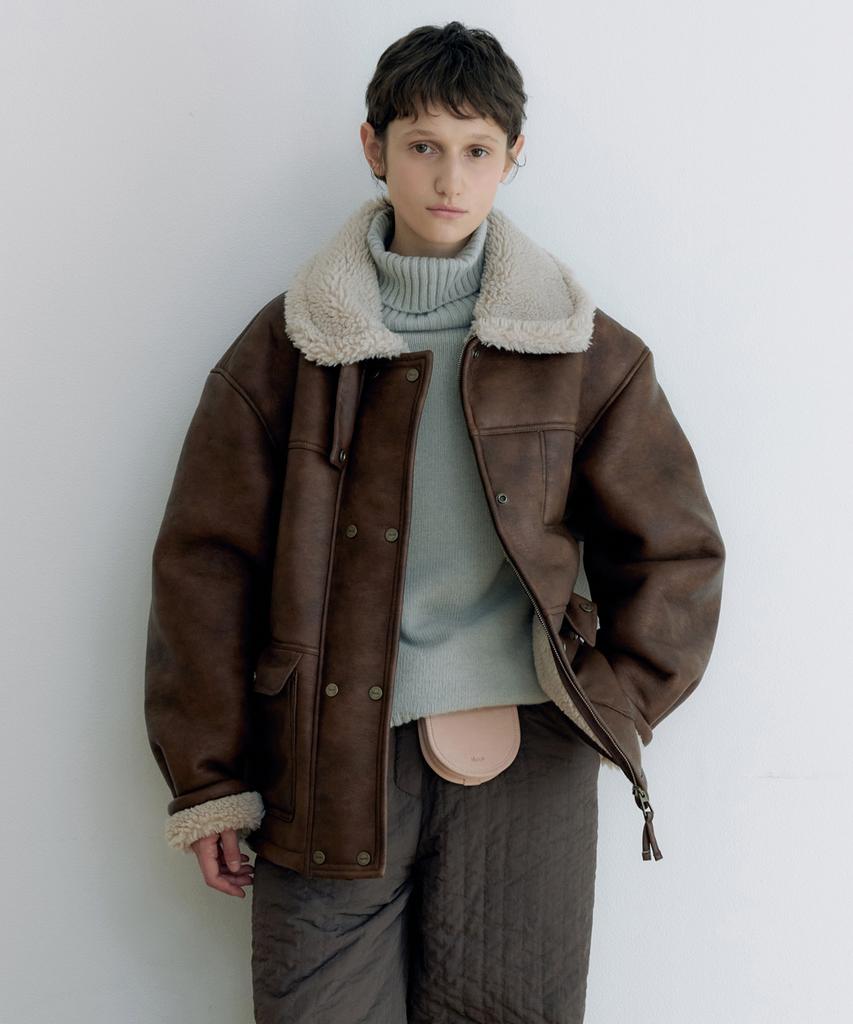 SINOON Middle Turtleneck Knit (Greyish Green)