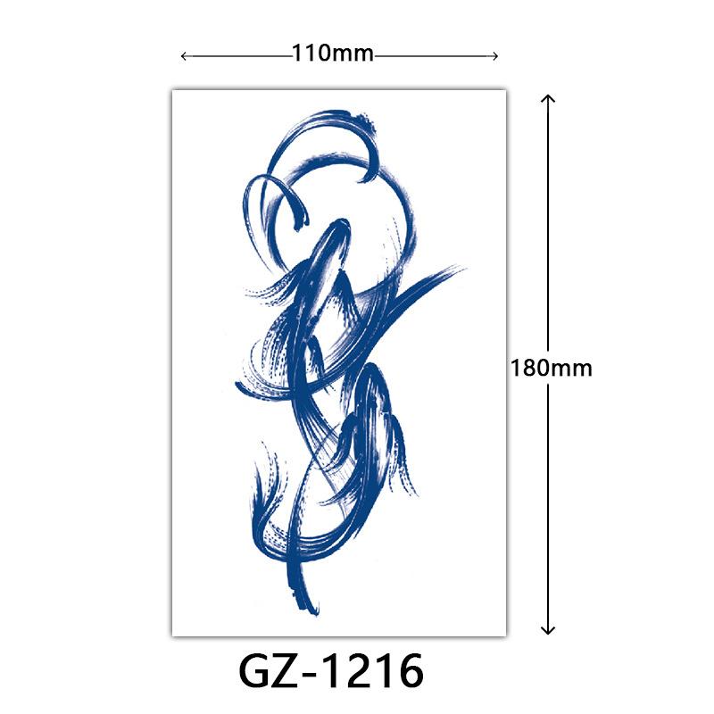 Herbal Tattoo Stickers, Juice Tattoo Stickers, Semi-Permanent English Letter Tattoo Stickers Tattoo