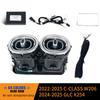 For Mercedes Benz C-Class W206 2022-25 GLC X254 2024-25 64 Color LED Air Conditioning Vent Nozzle Turbo Air Outlet Ambient Light
