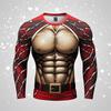 Muscle Christmas T-shirt Men Tops Casual Loose Streetwear 3D Printed Ugly Christmas Long Sleeve Tee Sport T-Shirt Y2k Clothes