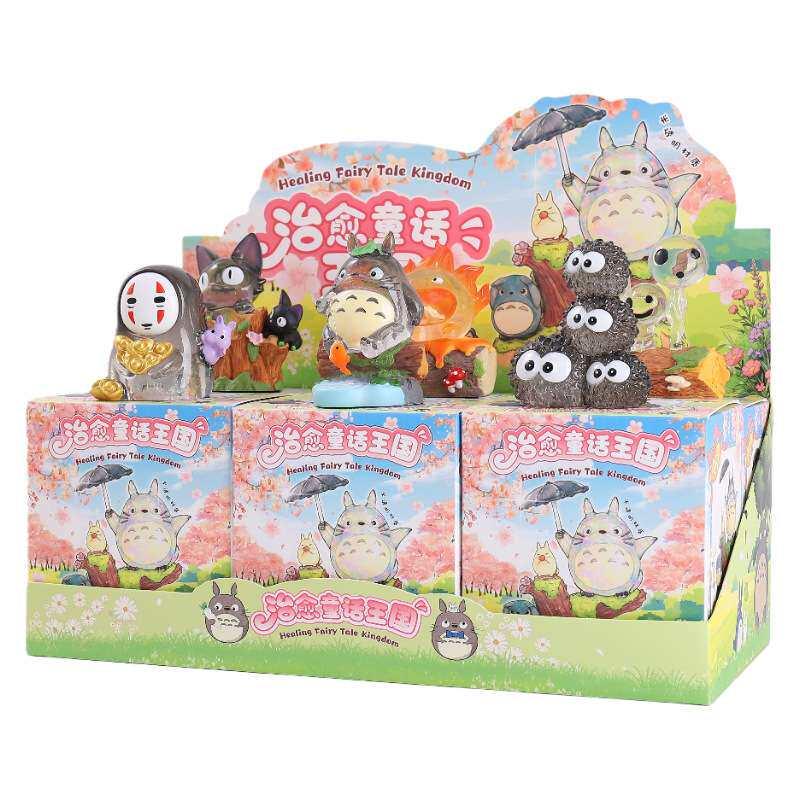Anime Healing Fairy Tale Kingdom Series Car Decoration Glow Model Home Ornaments Toys Mystery Box Collectble Fun Gifts
