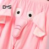 Calças de pijama com estampa de elefante de desenho animado, pernas largas, design feminino, masculino, calças de salão, cós elástico, cintura média, calças de pijama