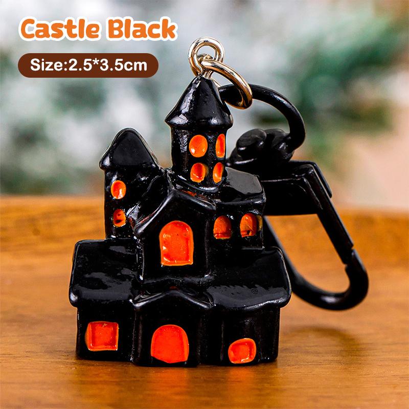 1/6Pcs Cartoon Halloween Keychain Cute Pumpkin Ghost Car Keyring Bag Earphone Cover Pendant Decoration Couple Friends Gifts