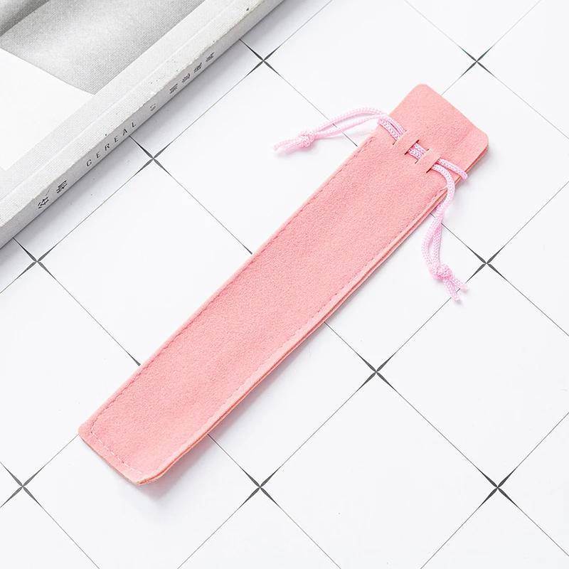 50 Pcs Velvet Pen Pouches Soft Drawstring Pencil Cases for School/Office, Gift Packaging, Student Stationery Organizer