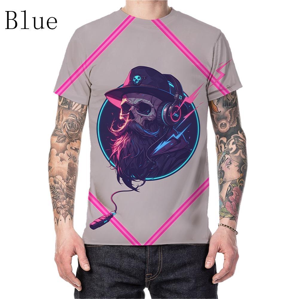 

Крутая уличная мужская забавная спортивная модная футболка с короткими рукавами и 3D-принтом, повседневная футболка с круглым вырезом для мужчин, женщин и детей 100-6XL 2XL