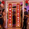 Christmas Door Banner Door Couplet Merry Christmas Decoration For Home 2025 Navidad Kerst Natal Noel Xmas Decor New Year 2026