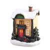 Luminous Christmas Glowing Small House Resin House Ornament LED Light Snow House  Party Favors