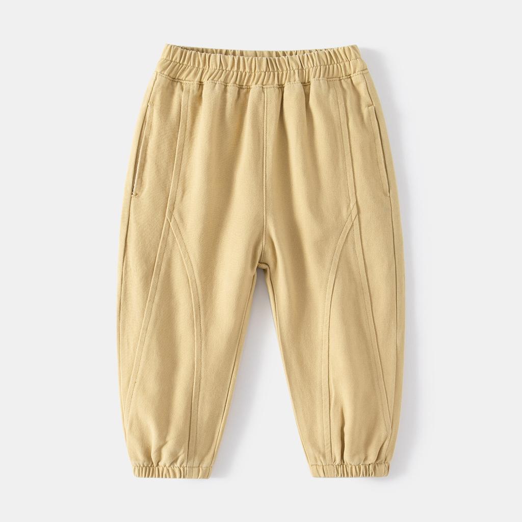 Spring new boys' casual pants elastic waist leggings boys' trousers solid color Harlan single trousers