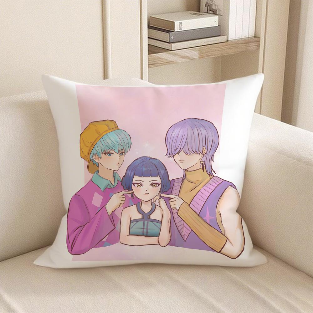 

KPop Demon Hunters Cute anime style pillowcase: colorful characters and cute patterns, fashionable home decoration 45x45cm