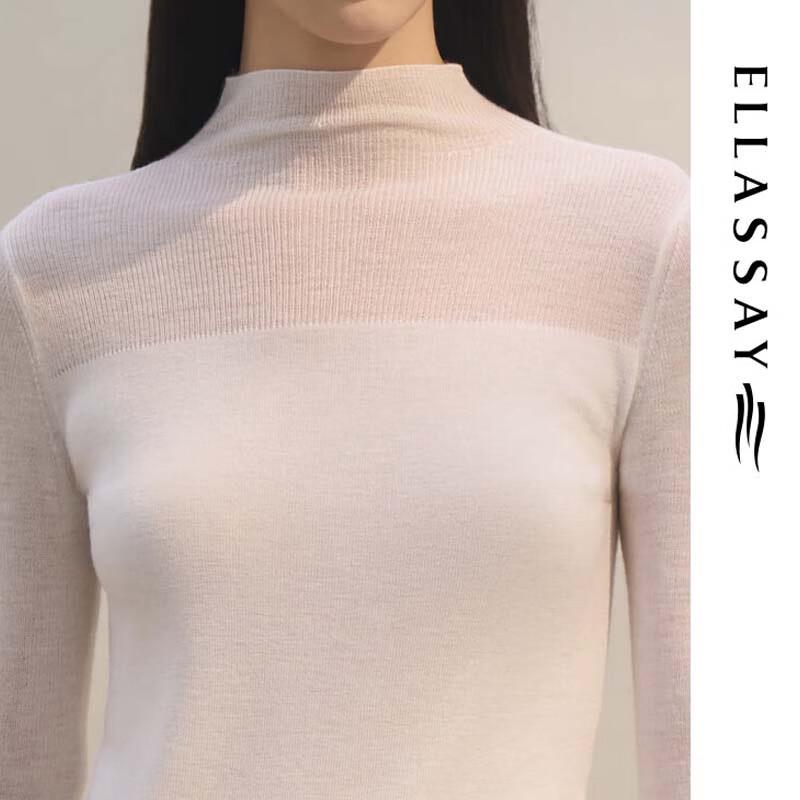 ELLASSAY Haut tricoté slim à col semi-haut pour femme