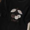 Plus Size Women's Loose Round Neck Mid-Length Short Sleeve T-shirt (Bust 150/160)