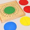 Montessori Math Fraction Puzzle Board for Early Education Kids