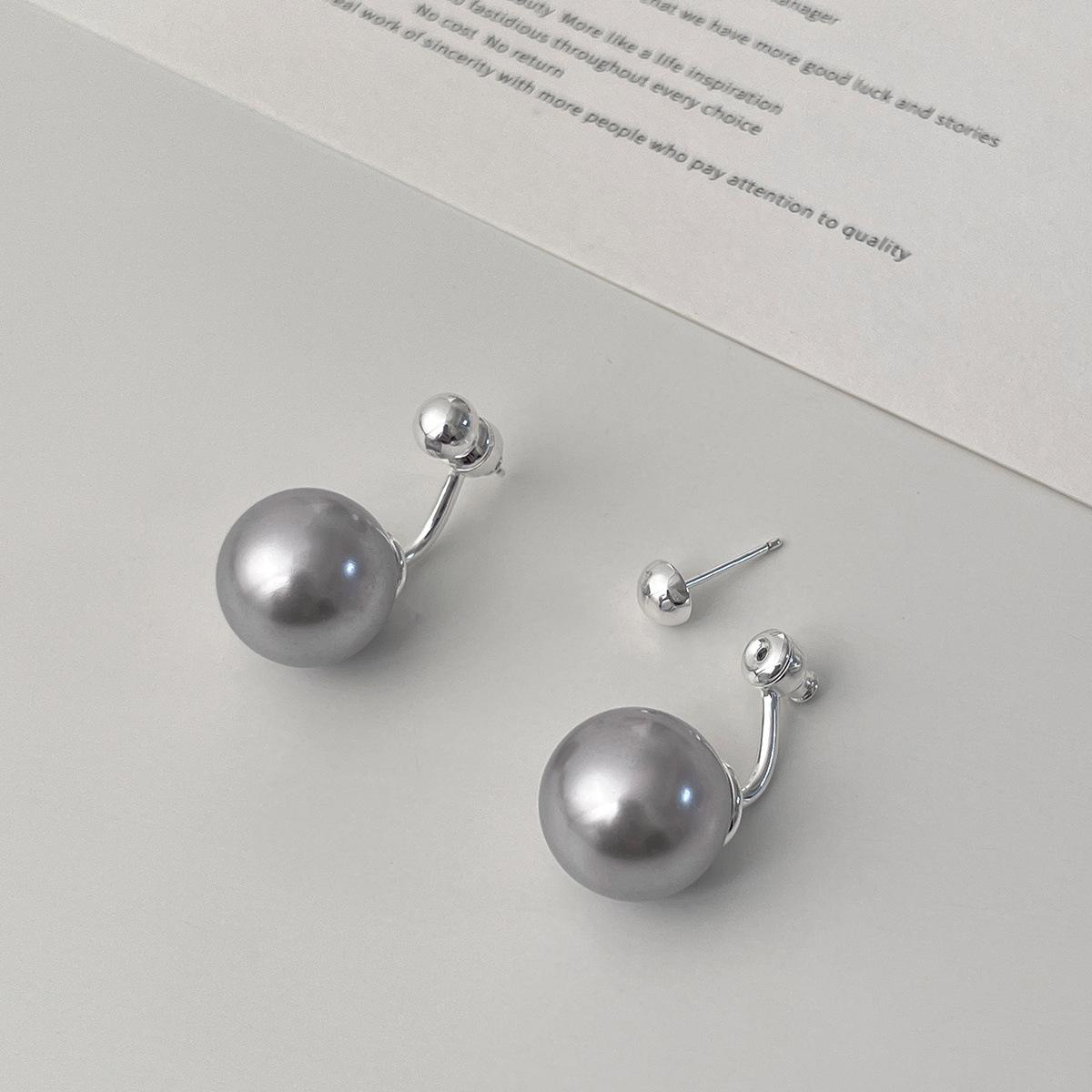 

Французские ретро-серьги-гвоздики с жемчугом, женские изысканные и уникальные высококачественные серебряные серьги-иглы, новые серьги 925 silver needle