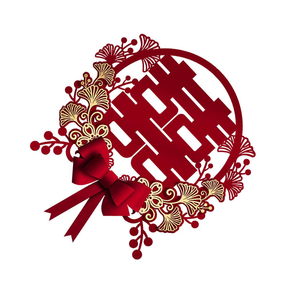 Red Double Happiness Chinese Wedding Sticker Chinese Traditional Wedding Decoration for Wall Window Decoration