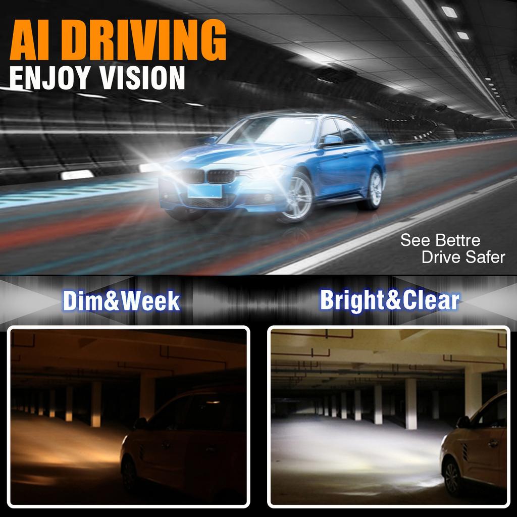 2Pcs LED Car Headlight H4 H7 H1 H8 H9 H11 9005 9006 HB4 6000K 50000LM Auto LED Lamp