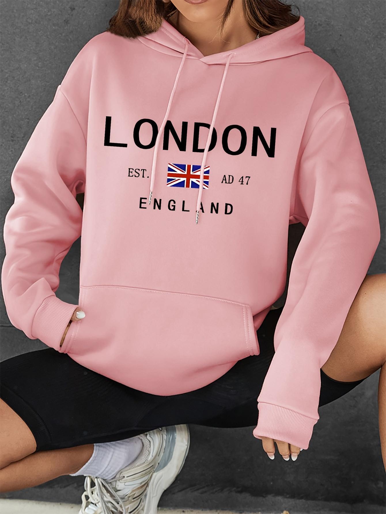 Vibrants London Print Savelkams Hoodie Modes