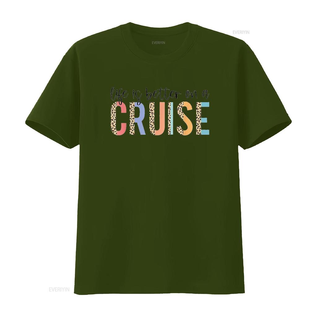 Life Is Better On A Cruise Family Matching T Shirt vintage Washed Versatile fashion Comfortable Unisex graphic streetwear