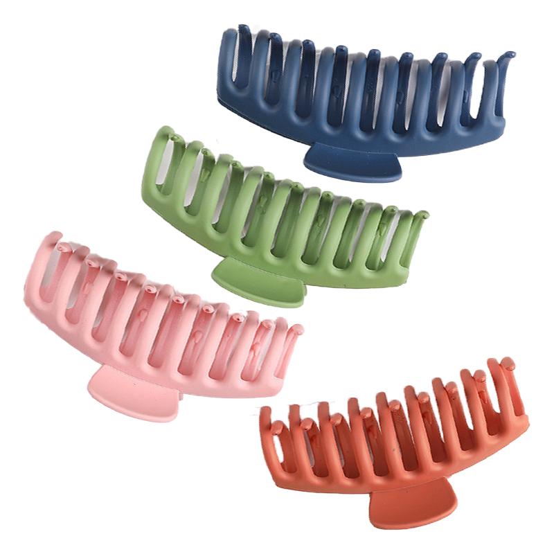 4pcs Hair Clips Matte Elegant Strong Hold Banana Claw Clips for Women Thin Thick Curly Hair A
