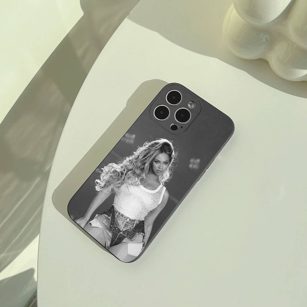 Music legend-B-Beyoncé Phone Case For iPhone 17,16,15,14,13,12,11 Pro Max,16Plus,XS Lightweight and Practical Soft Black Cover