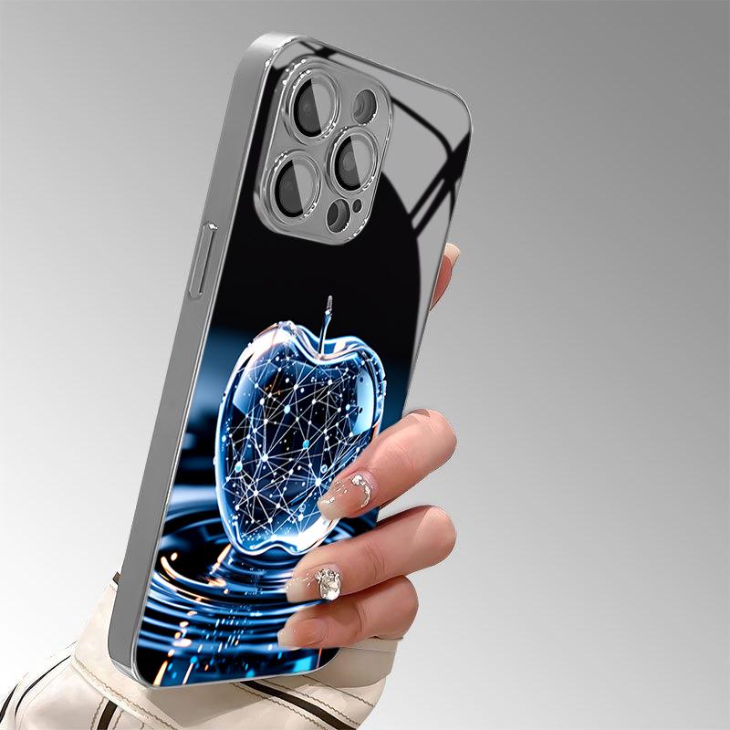 Technologie Kristall Für Apple Glas Galvanisierte Handyhülle Für iPhone 17 16 Pro Max 14 15 Plus 11 12 13 Pro Max 16E 17Air Hülle