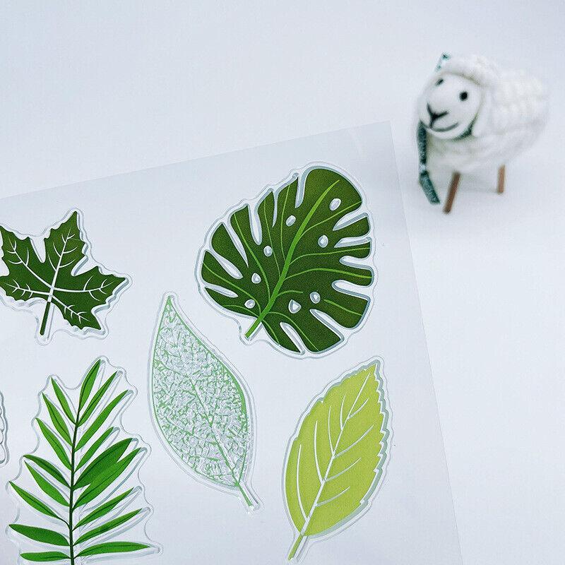 Maple Leaf Frame Transparent Silicone Clear Stamps Seal for DIY Scrapbooking Album Paper Card Decorative Sheets