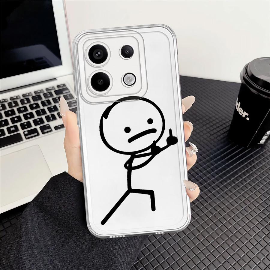 

Мягкий чехол для телефона для Xiaomi Redmi Note 14 Pro Plus 13C 11S A4 Note 13 10S 9 10 11 12 14C 12S Милые художественные фигурки Redmi Note 10S