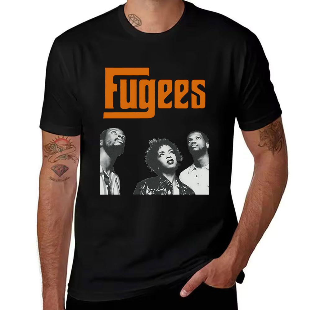 Unisexs Cotton Fugees Graphic TShirt Vintage s Hip Hop Group Print Casual Crewneck Short Sleeve Tee
