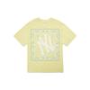 MLB T Shirts Unisex Yellow Crew Neck Moderate Straight Fit 3ATS52023-50YEL