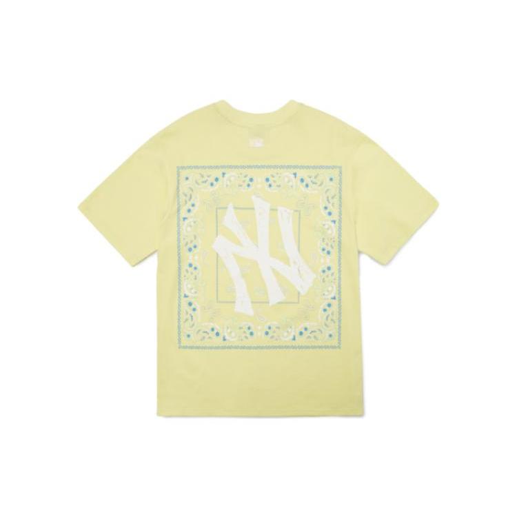 MLB T Shirts Unisex Yellow Crew Neck Moderate Straight Fit 3ATS52023-50YEL L
