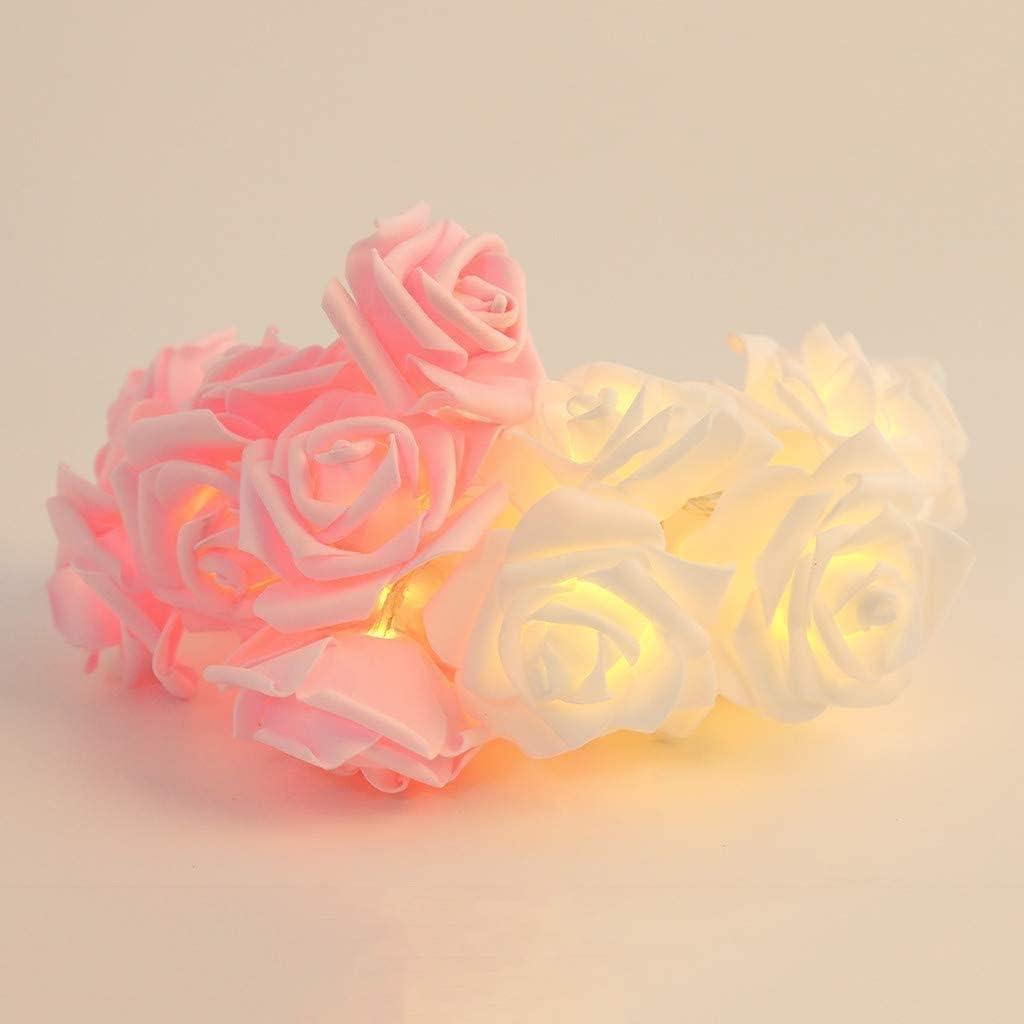 

Роза Цветок Гирлянда на батарейках Романтический День святого Валентина Декор Свадьба Домашняя вечеринка День рождения Фестиваль В помещении На открытом воздухе 3M 20Leds