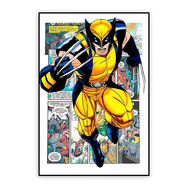 

Постер к фильму Marvel Человек-паук Холст Живопись Железный человек Халк Настенный принт Украшение детской комнаты Современный домашний декор Подарок 21x30cm No Framed