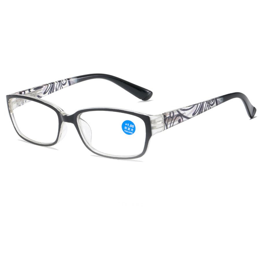 Reading Glasses Retro Oval Shaped Glasses Anti Blue Light Glasses Fashionable Personalized Black Thin Border Plain Face Eyewear