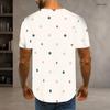Men Plus Size Round Neck Short Sleeve Geometric Printed T Shirt Casual Straight Hem Pullover