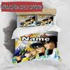 3pcs Duvet Cover Set (1*Duvet Cover + 2*Pillowcase, Without Core), Custom Name Saint Seiya Pattern Bedding Set, Home Bedroom Decor Gift