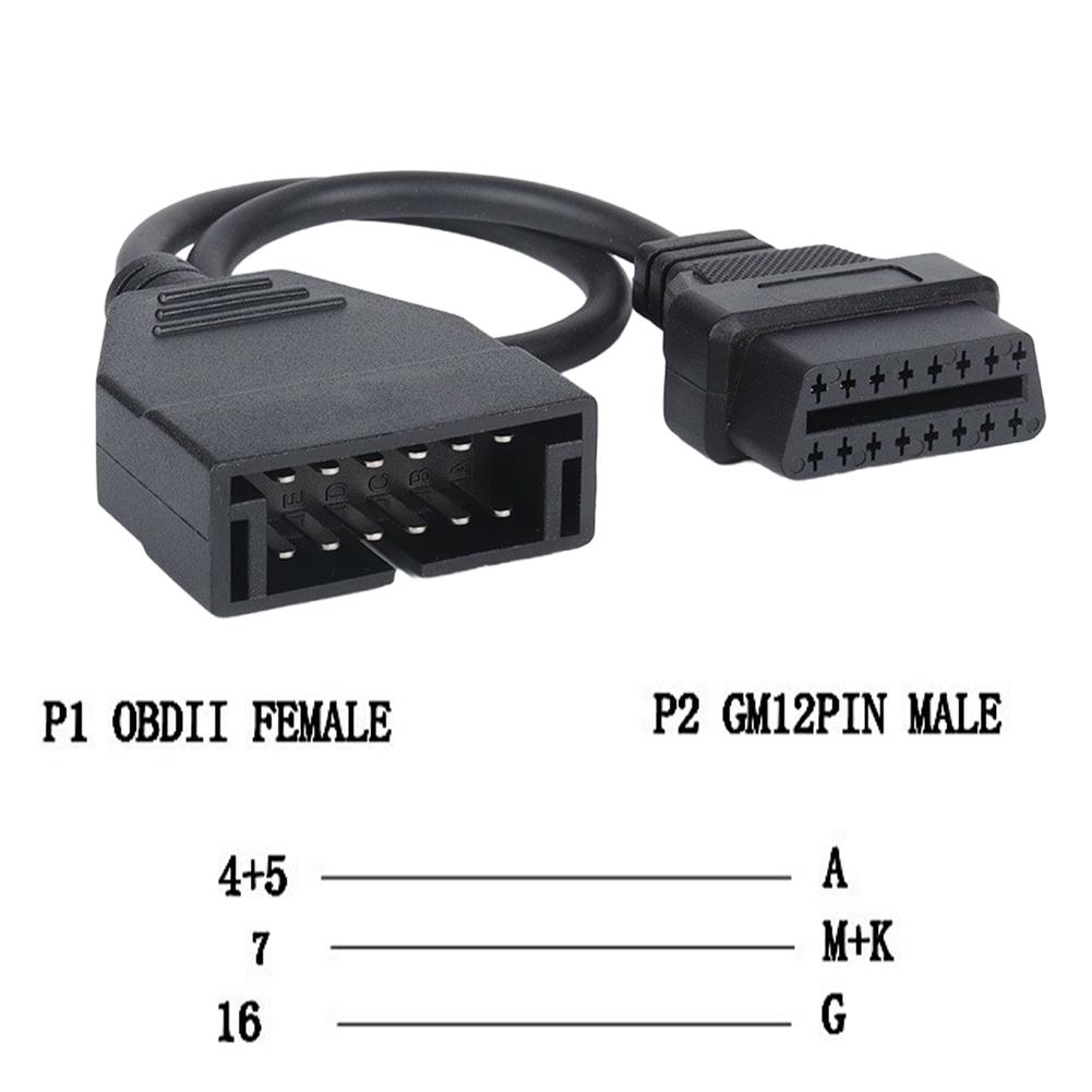 OBD1 na OBD2 GM Adaptérový Kabel, Náhrada OBD1 Čtečky Chybových Kódů na 16 Pinový Konektor, Prodlužovací Pin, Diagnostický Nástroj, 12 U6A7