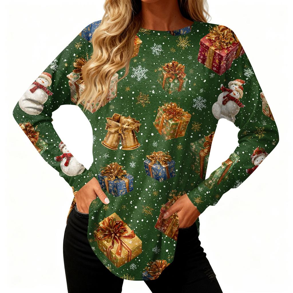 Tee Shirts For Women Fall Casual Long Sleeve Shirts Sweatshirt Vintage Graphic Printing Top Pullover Valentine's Day