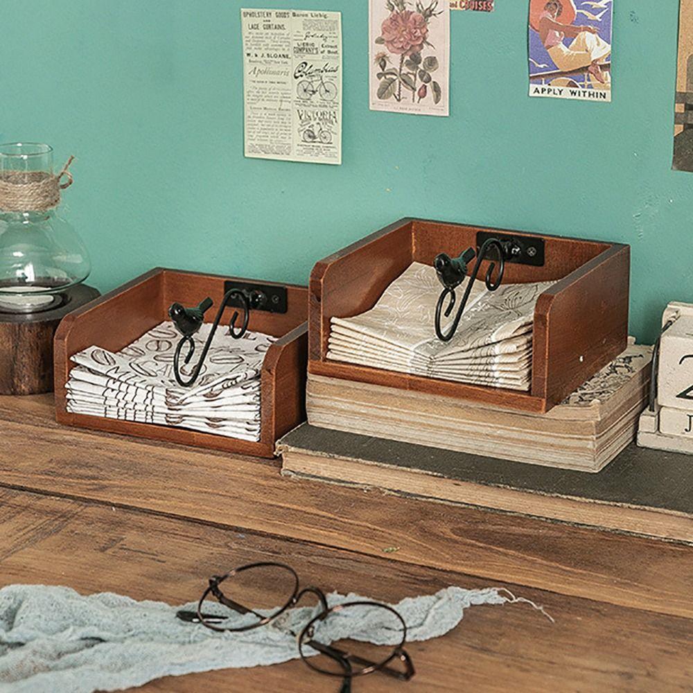 Large Capacity Tissue Box Bird-themed Paper Towel Box Versatile Desktop Napkin Box  Living Room