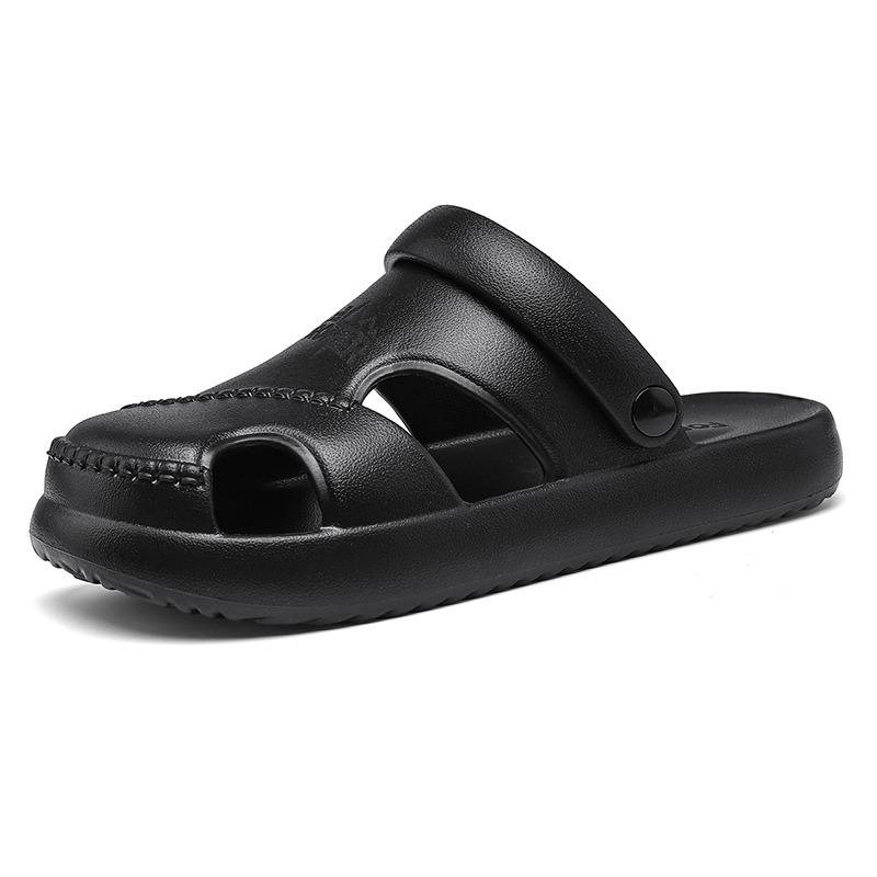 New Dual Purpose Sandals for Men Non Slip Toe Cap Thick Soled Beach Shoes Summer Outer Wear Wear Resistant Lightweight