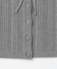 MILLO WOMEN Ribbed Layered Knit Top [Melange Gray]