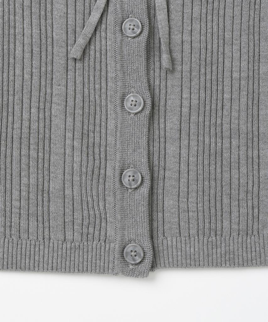 MILLO WOMEN Ribbed Layered Knit Top [Melange Gray]